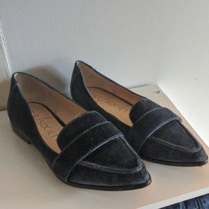 Blue Velvet Loafers